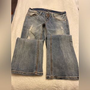 Royal Blue-bootcut torn jeans..size 9x39